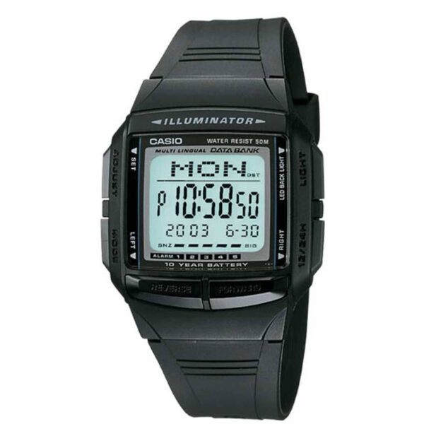 Casio DB36-1AV Men’s Multilingual Databank Black Small Size Watch