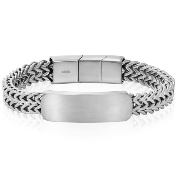 Invicta B8621 Men’s Double Row Franco ID Silver Bracelet