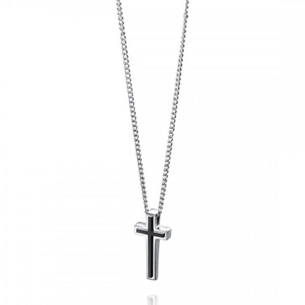 Fred Bennett P3006 Black Cross Stainless Steel Pendant