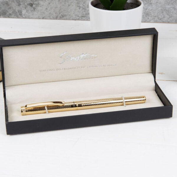 Stratton ST1020 Roller Pen – Gold Finish
