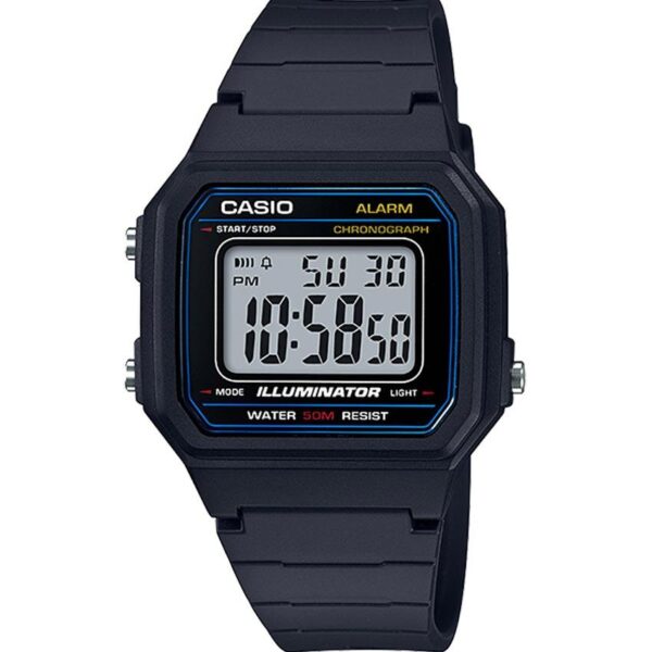 Casio W217H-1AV Men’s Classic Chronograph Digital Resin Small Watch