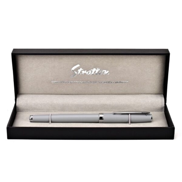 Stratton ST2037 Ballpoint Pen – Grey with Chrome Trim