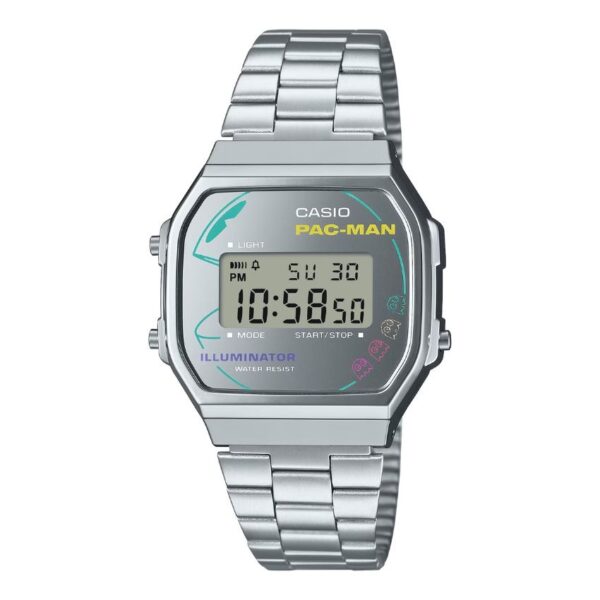 Casio A168WEPC-7ADR Vintage x PAC-MAN Illuminator Digital Small Watch