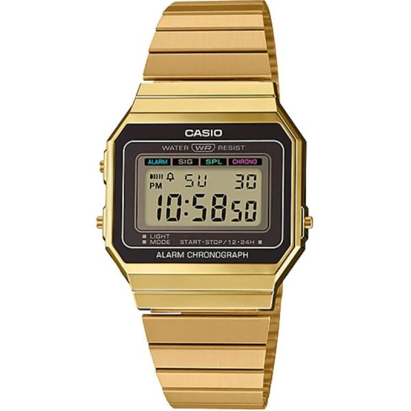 Casio A700WG-9ADF Unisex Vintage Gold Bracelet Watch