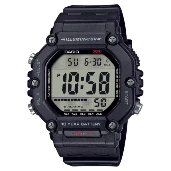 Casio AE-1600H-1AVDF Men’s Digital Disp Black Resin Watch