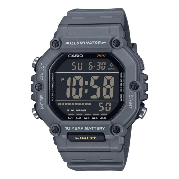 Casio AE-1600H-8BVDF Men’s Digital Smoke Grey Resin Watch