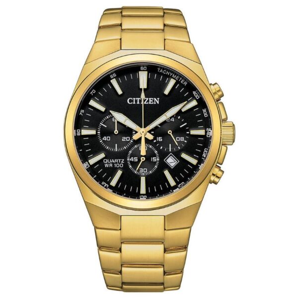 Citizen Men’s AN8173-51E Quartz Chronograph with Gold-Tone Stainless Steel Bracelet Watch