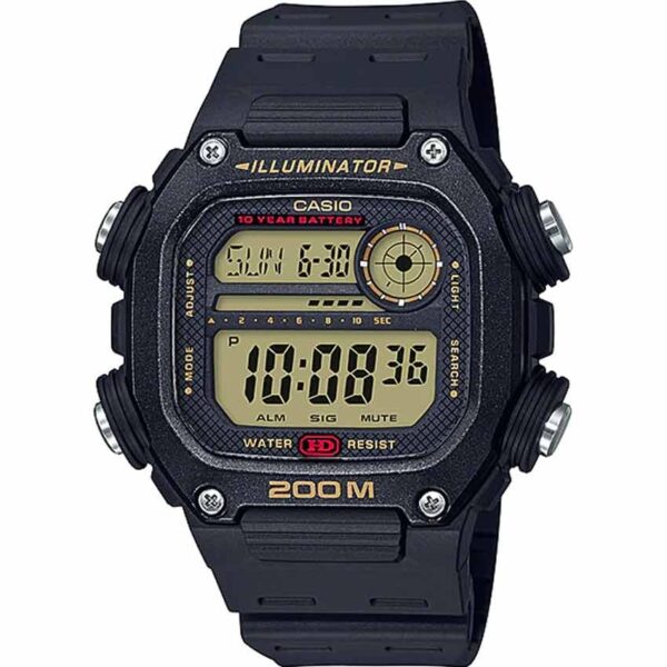 Casio DW-291H-9AVDF Men’s Multi Time Black Resin Strap Digital Watch