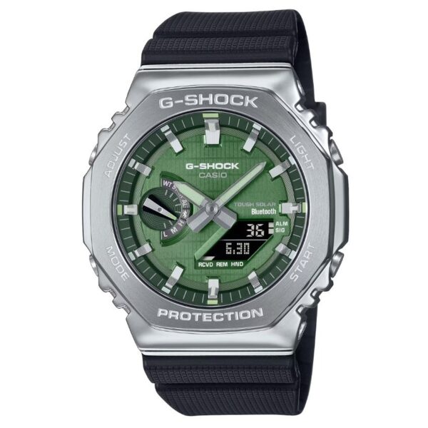 Casio GBM-2100A-1A3DR Men’s G-Shock G-STEEL Solar Bluetooth Green Resin Watch