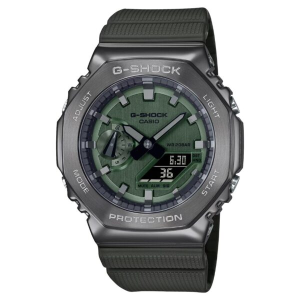 Casio G-Shock GM-2100B-3ADR Men Green Dial Analog-Digital Watch