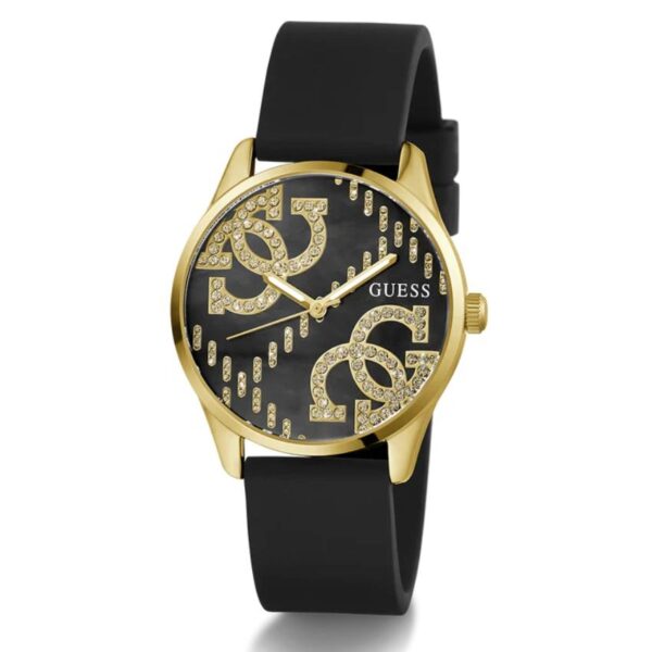 Guess GW0755L3 Women’s Gold Case Black Leather Analog Watch
