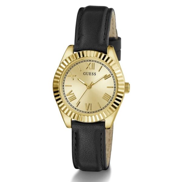Guess GW0761L1 Women’s Gold Case Black Leather Analog Watch