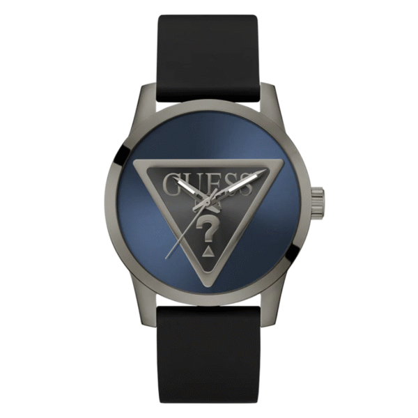 Guess GW0781G5 Men’s Black Gunmetal Case Black Silicone Watch
