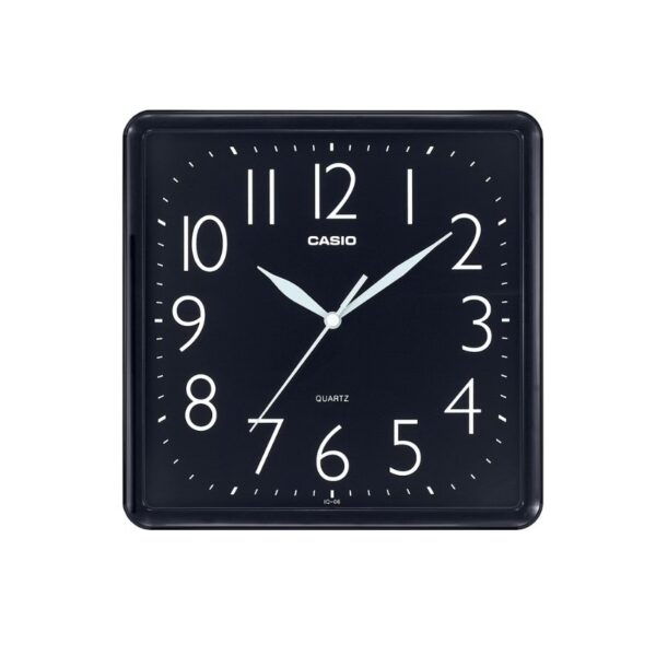 Casio IQ-06-1DF Black Rectangular Analog Wall Clock