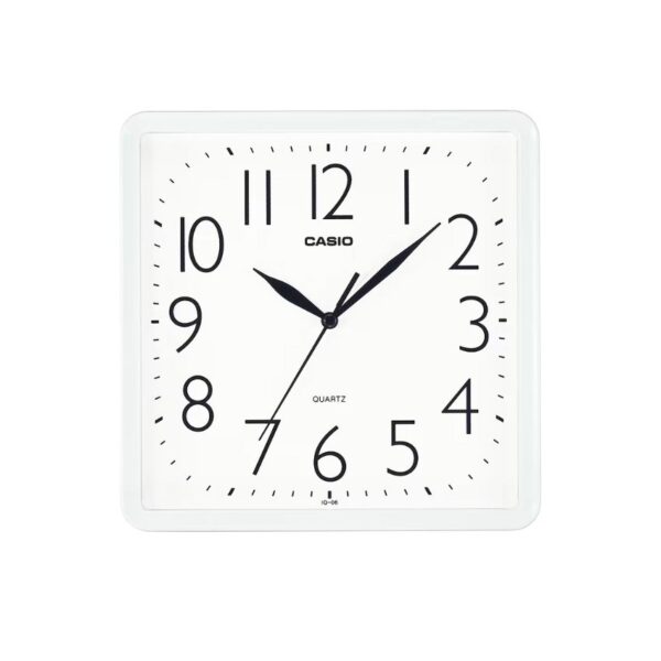 Casio IQ-06-7DF White Rectangular Analog Wall Clock