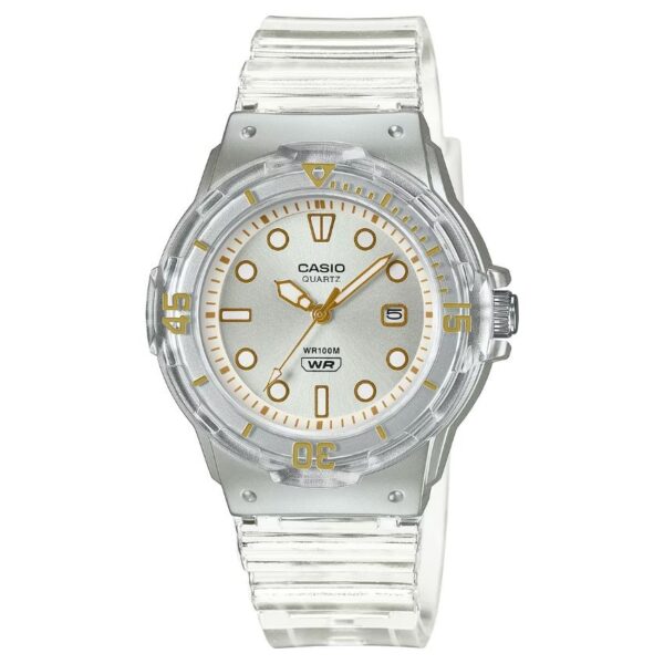 Casio LRW-200HS-7EVDF Women’s Analog Sport Transparent With Gold Reflection Strap Watch