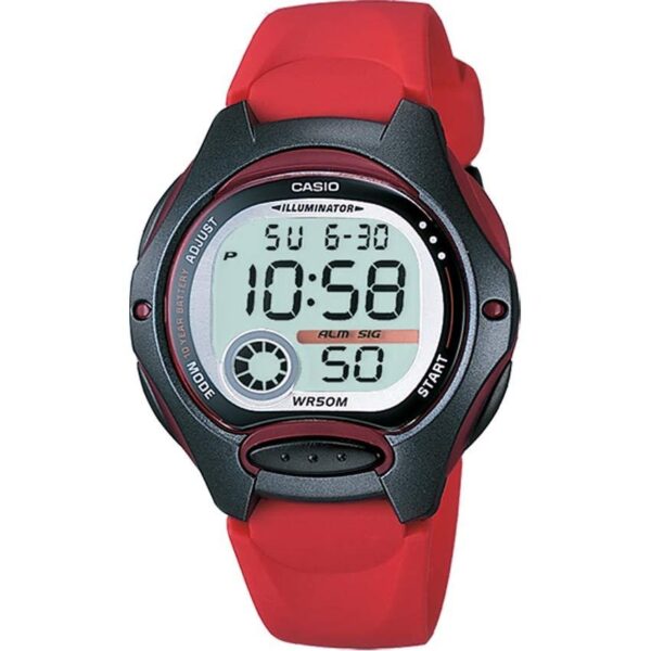 Casio LW200-4AV Women’s Easy To Read Digital Red Resin Medium Watch