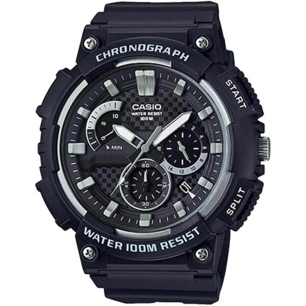 Casio MCW200H-1AV Men’s Retrograde Chronograph Black Resin Large Watch