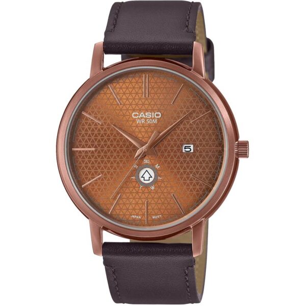 Casio MTP-B125RL-5AVDF Men’s Gold Case Brown Leather Watch