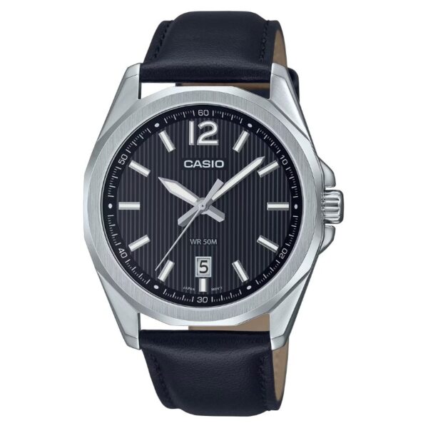 Casio MTP-E725L-1AVDF Men’s Black Leather Standard Watch
