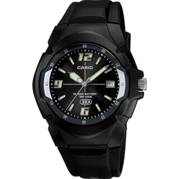 CASIO MW600F-1AV Men’s Black Sport with Black Dial Resin Band Small Size Watch