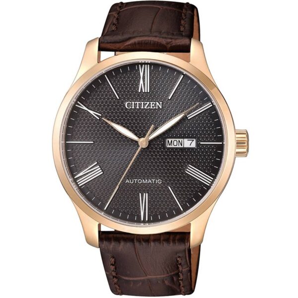 Citizen NH8353-00H Men’s Automatic Grey Dial Brown Leather Medium  Watch