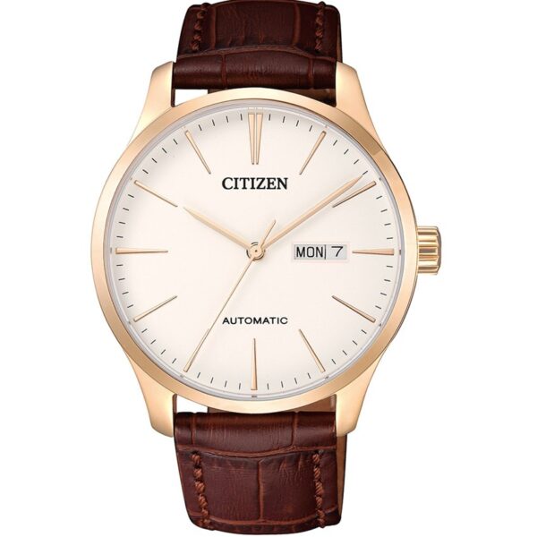 Citizen NH8353-18A Men’s Automatic  Rose Gold Case Brown Leather Medium Watch