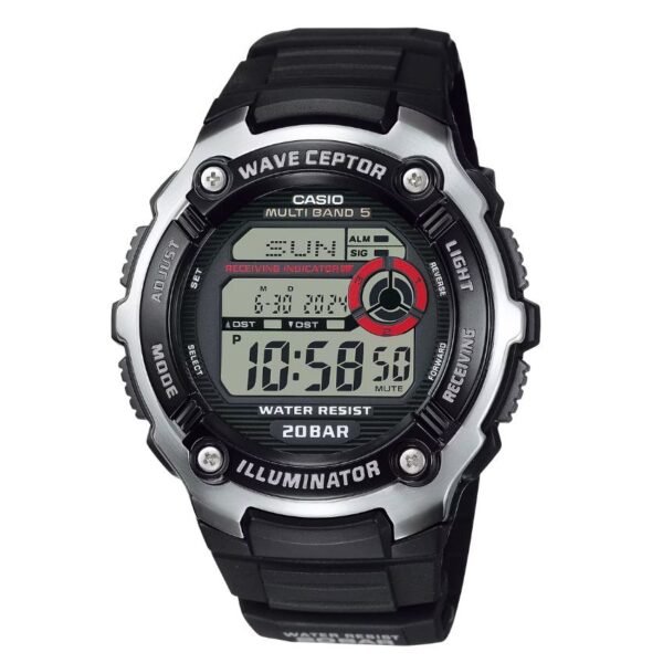 Casio WV-200R-1AJF Men’s Wave Ceptor Digital Black Resin Watch