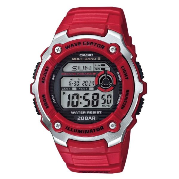 Casio WV-200R-4AJF Men’s Wave Ceptor Digital Red Resin Watch