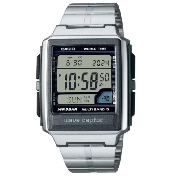 Casio WV-59RD-1AJF Men’s Wave Ceptor Digital Silver Stainless Steel Watch