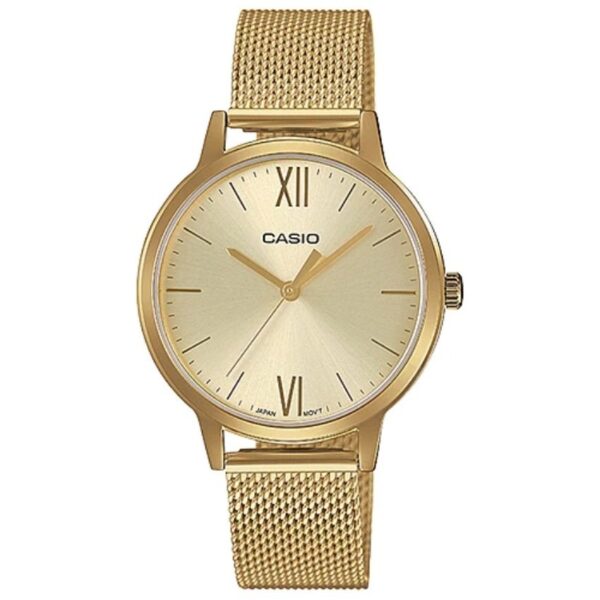 CASIO LTP-E157MG-9ADF Women’s Analog Gold Dial Gold Mesh Watch