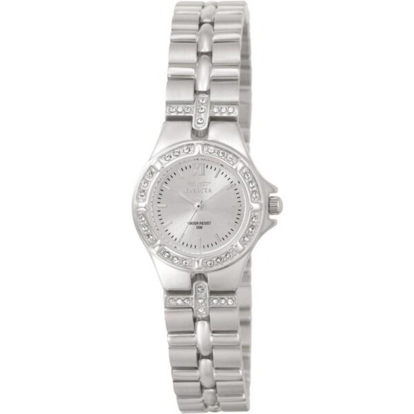 Invicta 0132 Women’s Wildflower Quartz 3 Hand Silver Dial Small Size Watch