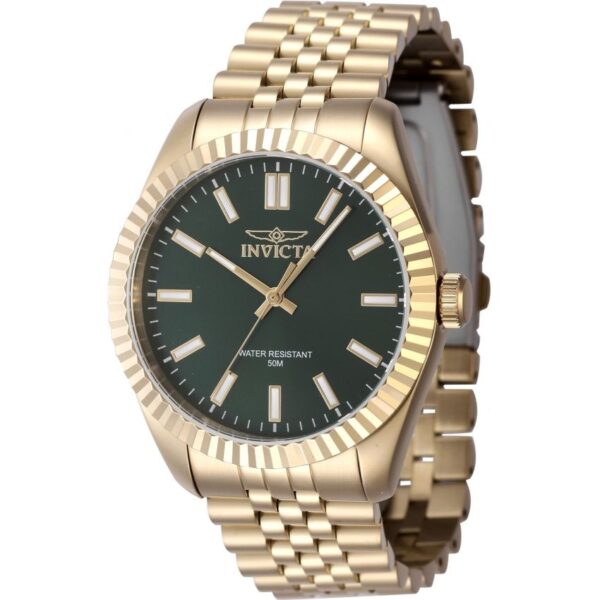 Invicta 47489 Men’s Specialty Green Dial Yellow Gold Watch