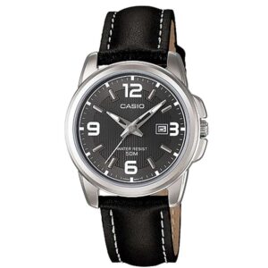 Casio LTP-1314L-8AVDF Women’s Enticer Analog Black Leather Watch