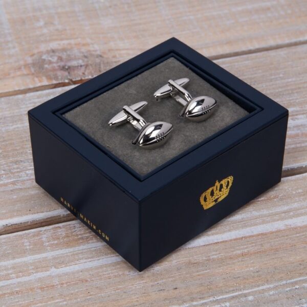 Harvey Makin CL218 Pair of Cufflinks – Rugby Ball